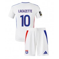 Olympique Lyonnais Alexandre Lacazette #10 Heimtrikotsatz Kinder 2024-25 Kurzarm (+ Kurze Hosen)